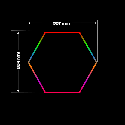 1 RGB Hexagon valaisin