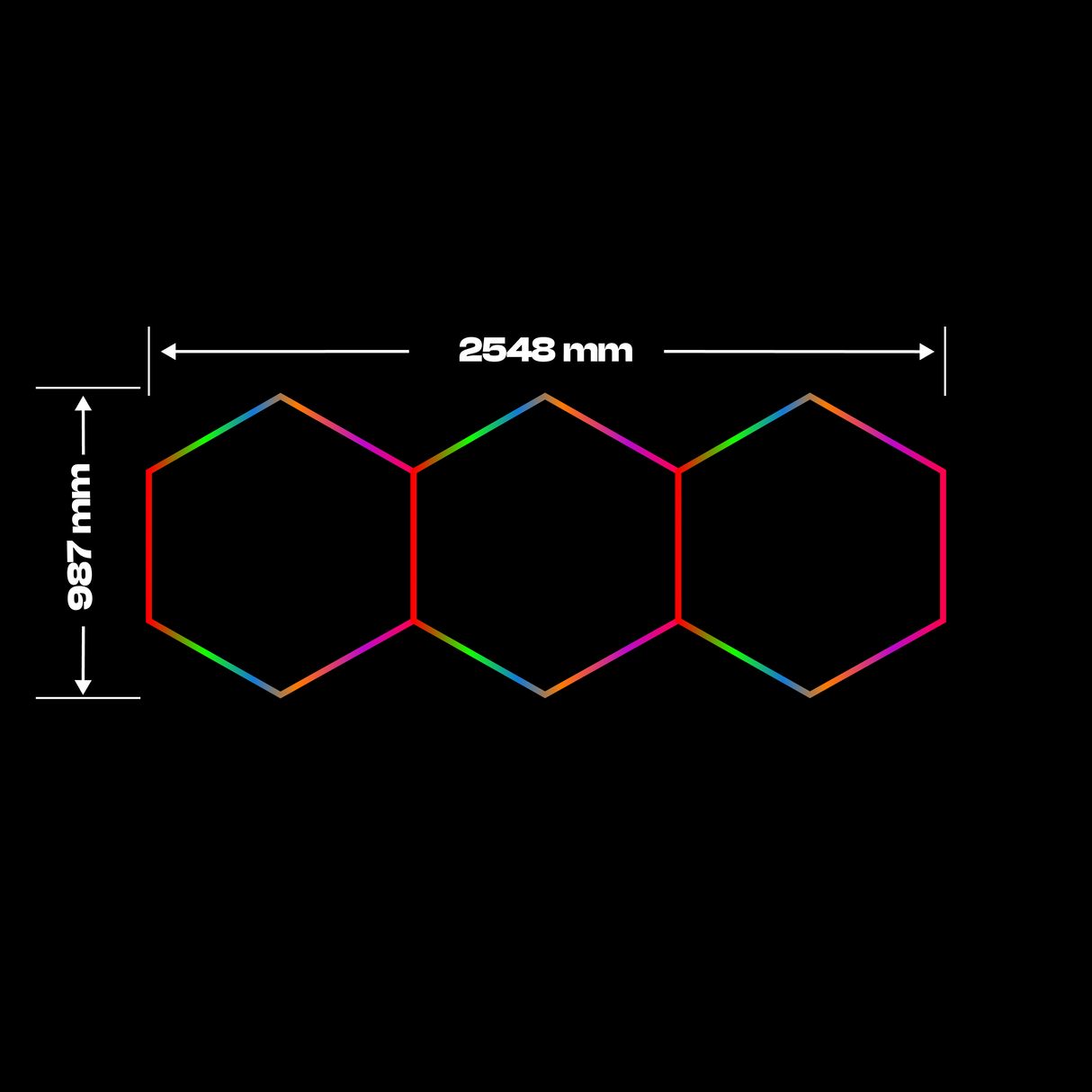 3 RGB Hexagon lamp