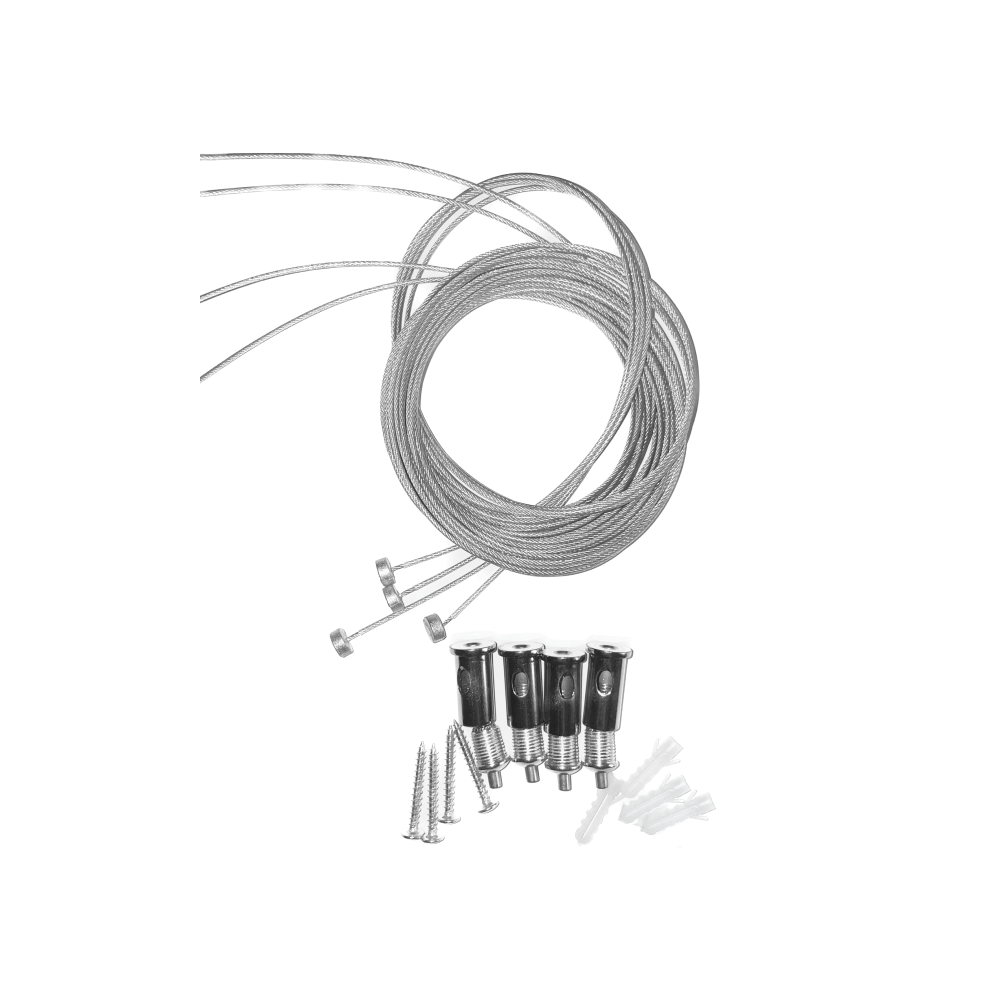 Wire suspension kit, 4 pcs, 3 m