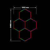 4 RGB Hexagon lamp