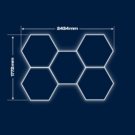 New dimmable version of 5 Hexagon LED light, 0-100%