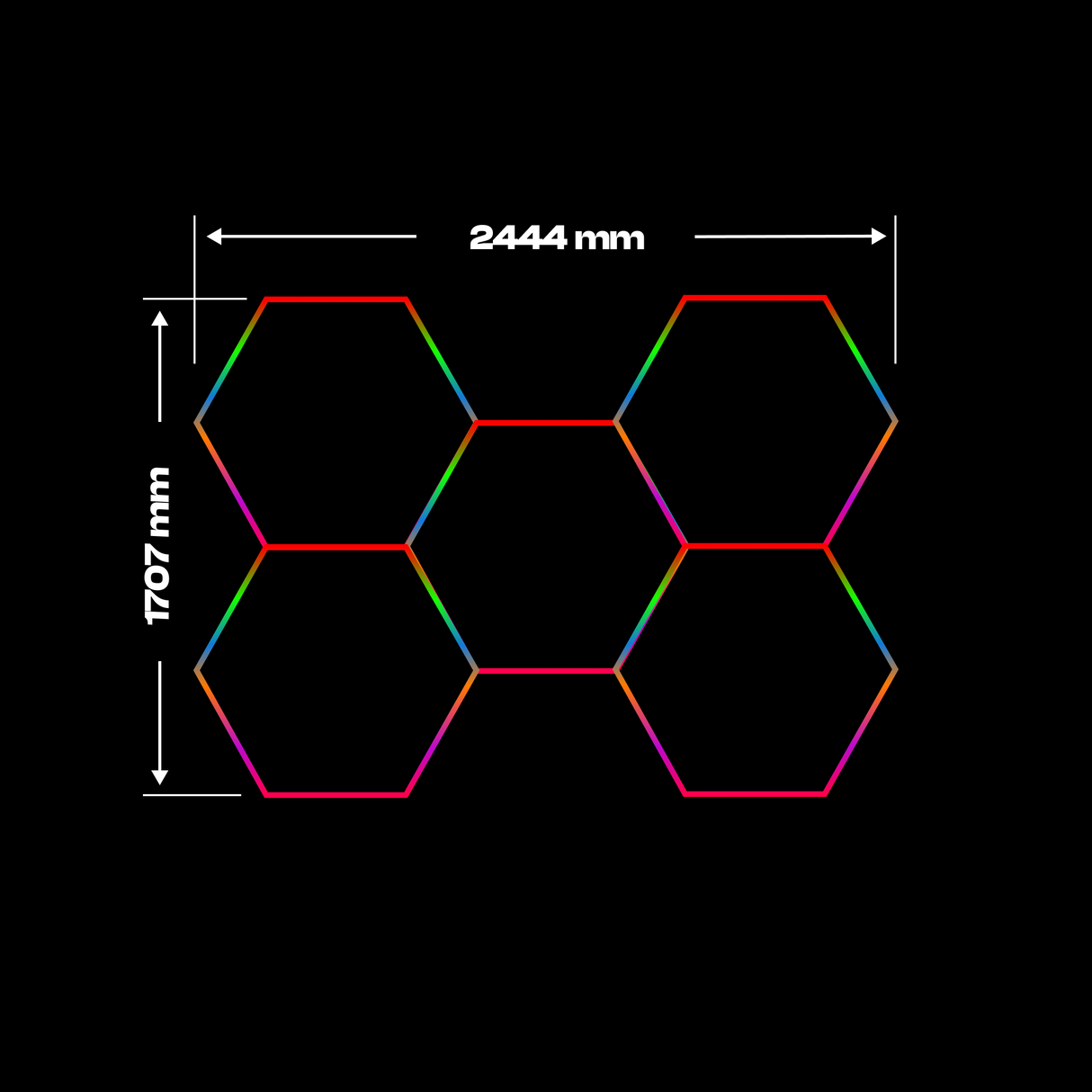 5 RGB Hexagon lamp