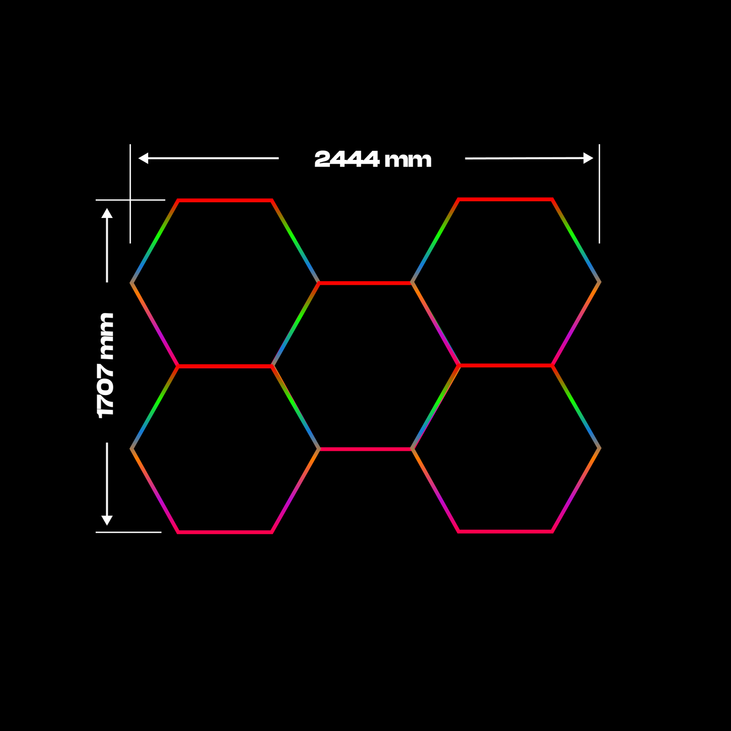 5 RGB Hexagon lamp