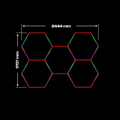 5 RGB Hexagon lamp