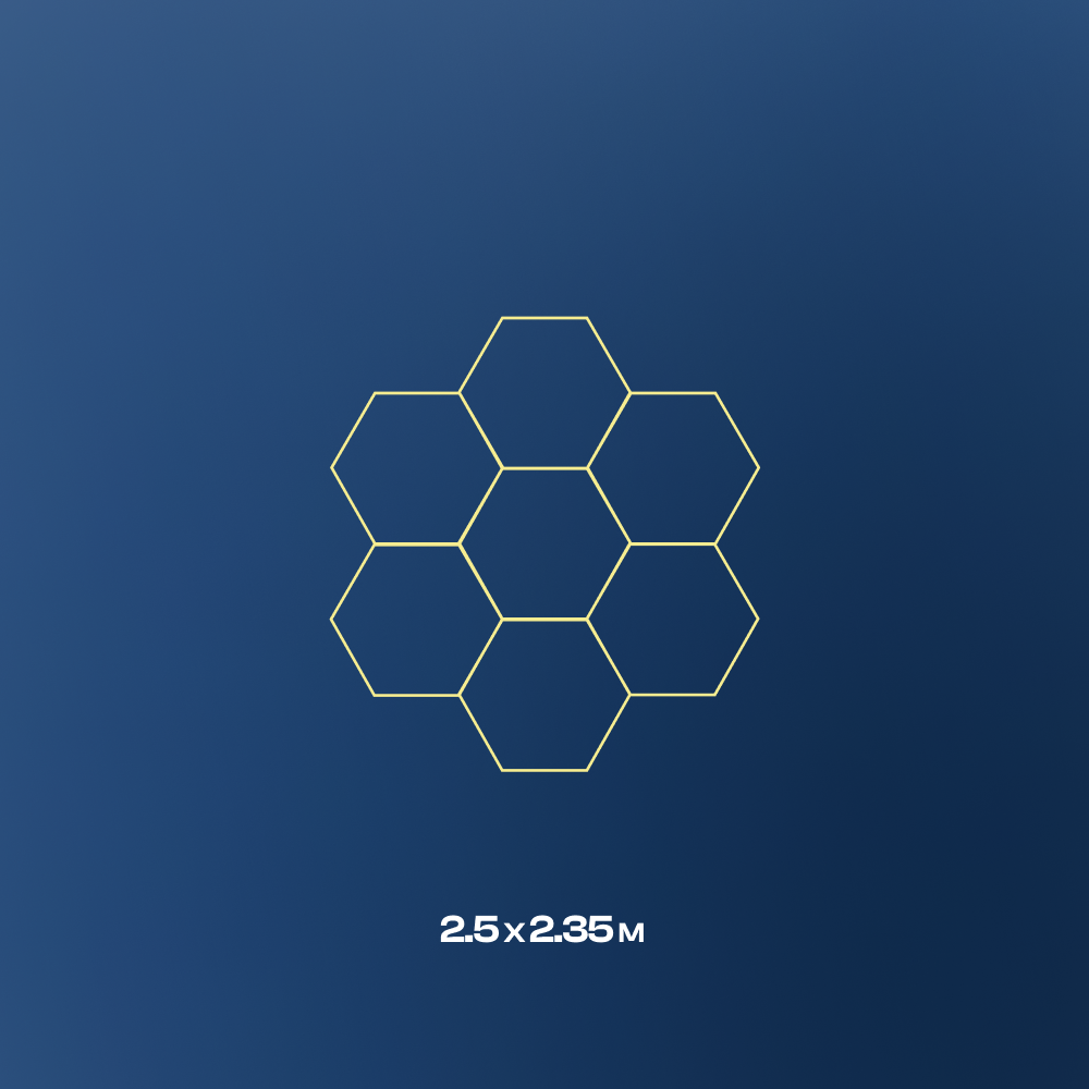 7 Hexagon LED-valo 4000K