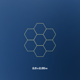 7 Hexagon LED light, 4000K, Non-dimmable