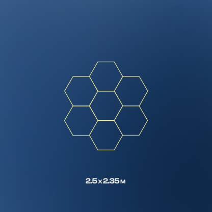 7 Hexagon LED-valo 4000K