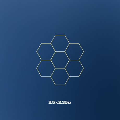 7 Hexagon LED-valo, 4000K, Ei himmennettävä