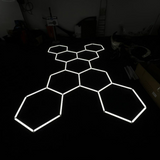 9 Hexagon LED light 6500K + Frame RGB LED lighting