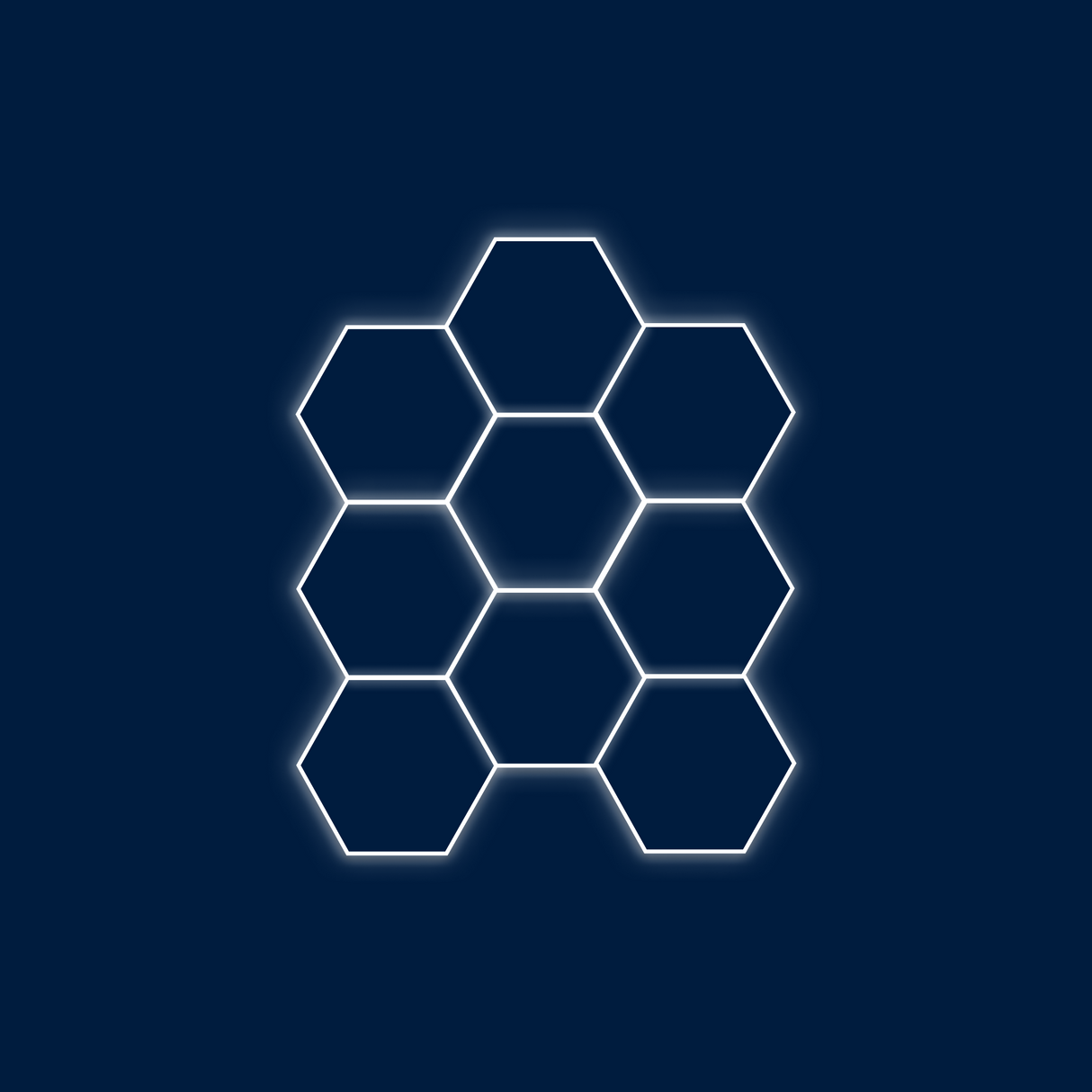 9 Hexagon LED-valon uusi himmenettävä versio, 0-100%