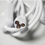 Power cable, 3-pole, 2 m, white 