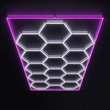 15 Hexagon LED light + Pink frame