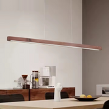 Walnut-colored Japanese-style hanging lamp