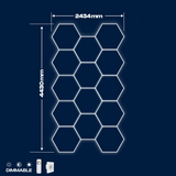 New dimmable version of 14 Hexagon LED light, 0-100%