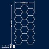 New dimmable version of 15 Hexagon LED light, 0-100%