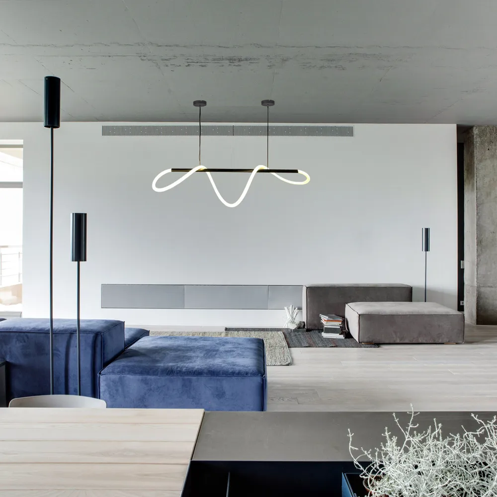 Nordic Modern Flex Neon 360 LED hanging lamp, Fiber + Silica gel