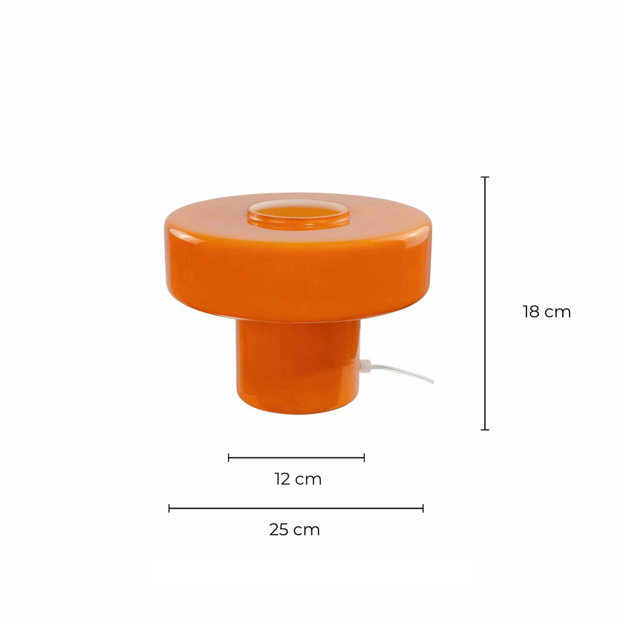 Retro pöytävalaisin Foza, oranssi, 25 cm