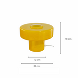 Retro pöytävalaisin Foza, keltainen, 25 cm