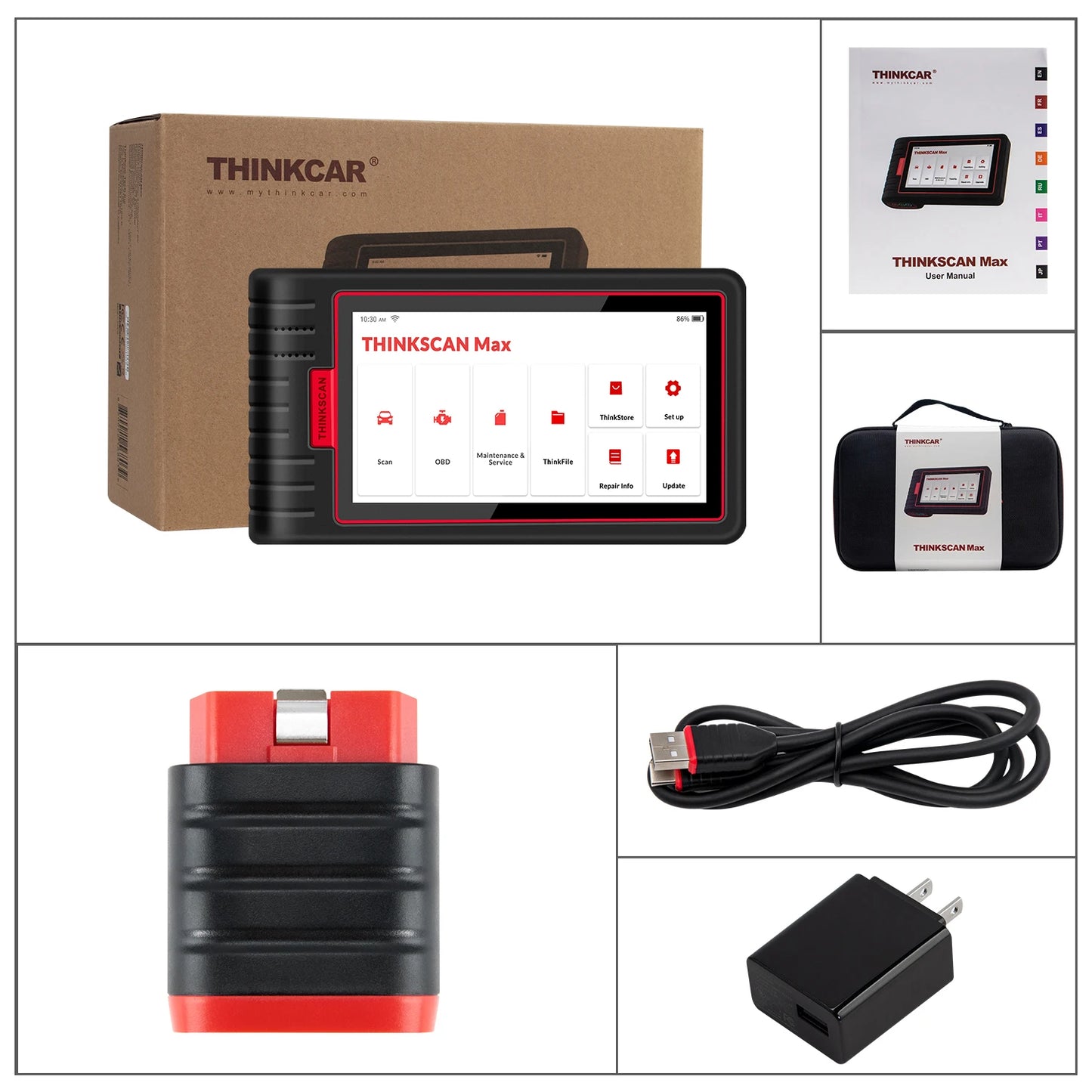Thinkscan Max 2 – Intelligent fault diagnostics, active test, reading and clearing fault codes for automotive professionals