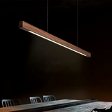 Walnut-colored Japanese-style hanging lamp
