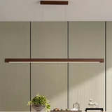 Walnut-colored Japanese-style hanging lamp