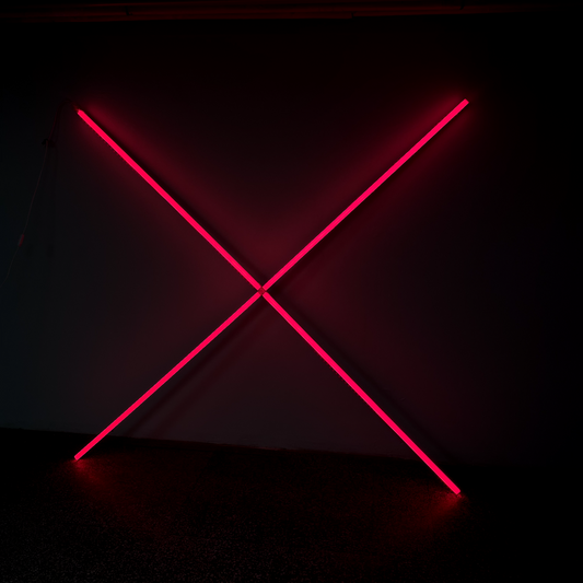 X model LED lamp, 170 cm x 170 cm