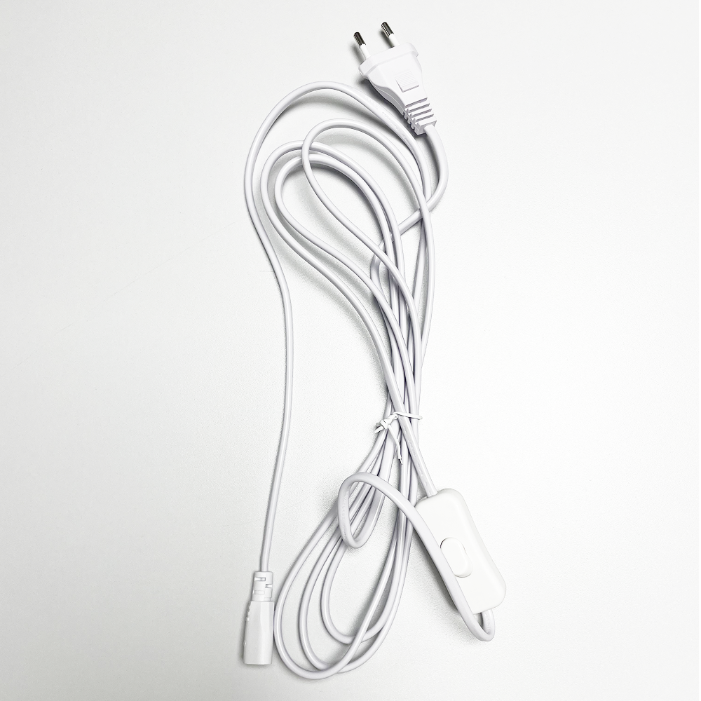 Power cable, 3-pole, 2 m, white 