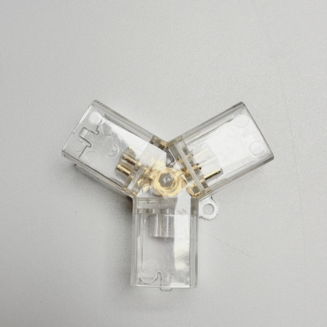 Y-kulmaliitin, toisessa päässä ei kuparineulaa, Hexagon LED-valo, 3 - napainen, 0–100% himmennettäville lampuille