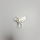 Y-kulmaliitin, toisessa päässä ei kuparineulaa, Hexagon LED-valo, 3 - napainen, 0–100% himmennettäville lampuille