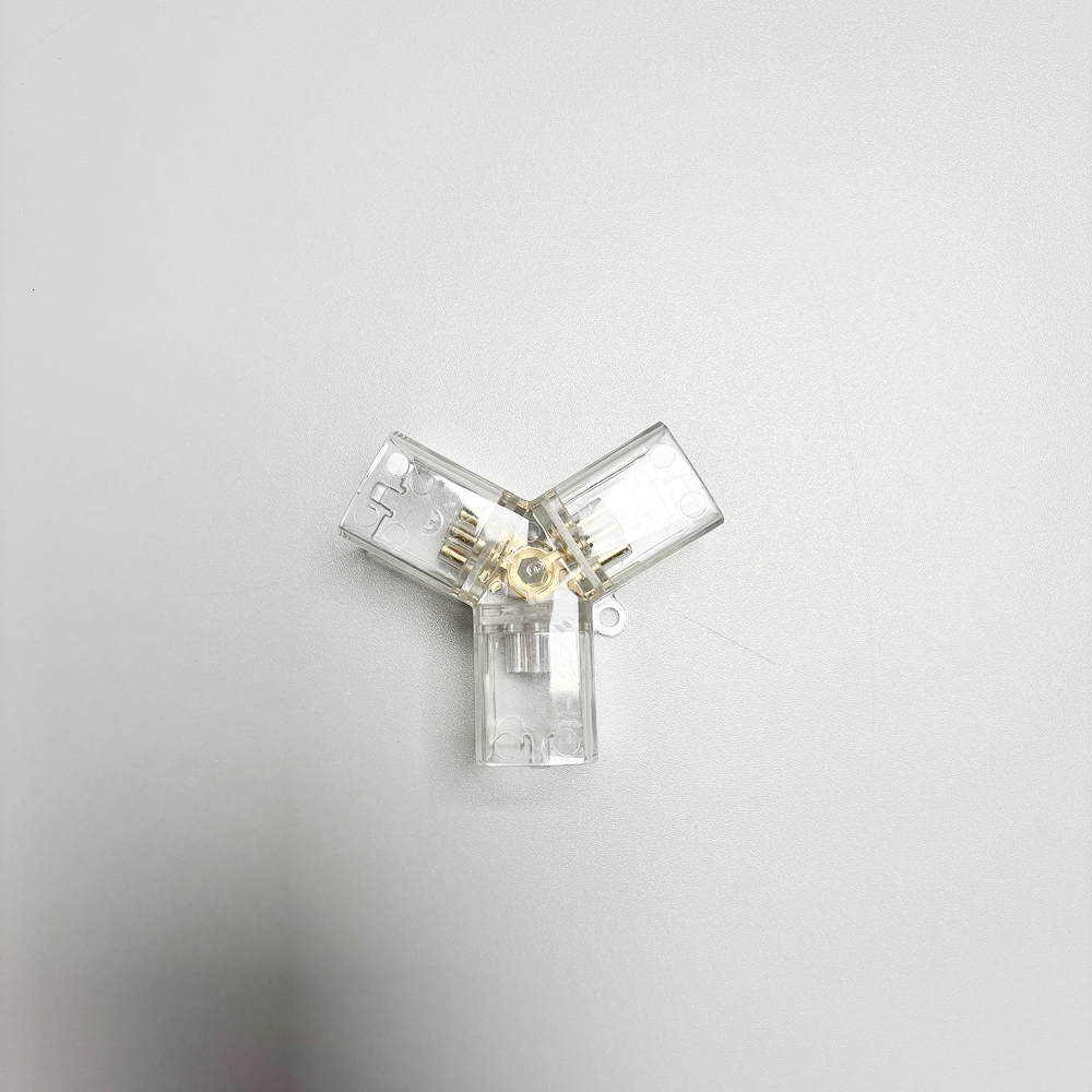 Y-kulmaliitin, toisessa päässä ei kuparineulaa, Hexagon LED-valo, 3 - napainen, 0–100% himmennettäville lampuille