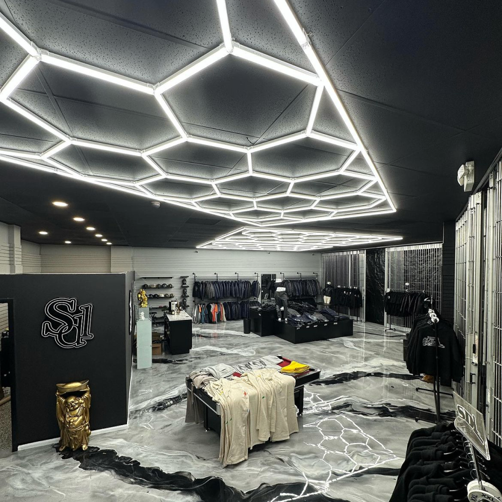 14 Hexagon LED-valo + kehikko