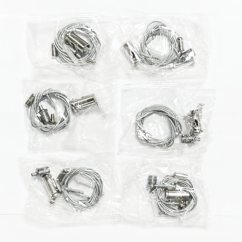 Wire suspension kit, 6 pcs, 2 m