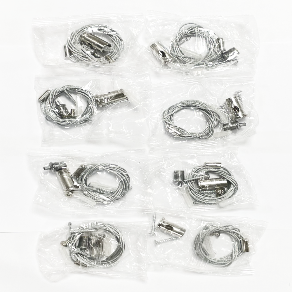 Wire suspension kit, 8 pcs, 2 m