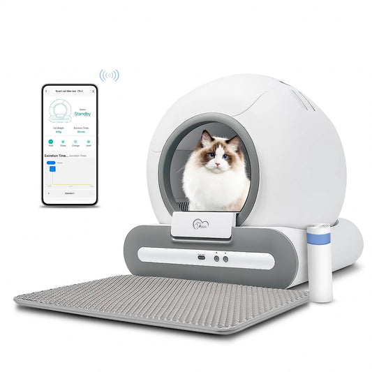 DOEL Smart Cat Toilet & Mat – Cat Litter Box with App