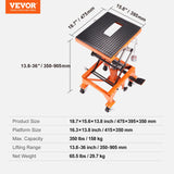 VEVOR Moottoripyöränostin saksinostin hydraulinen, 350 lbs