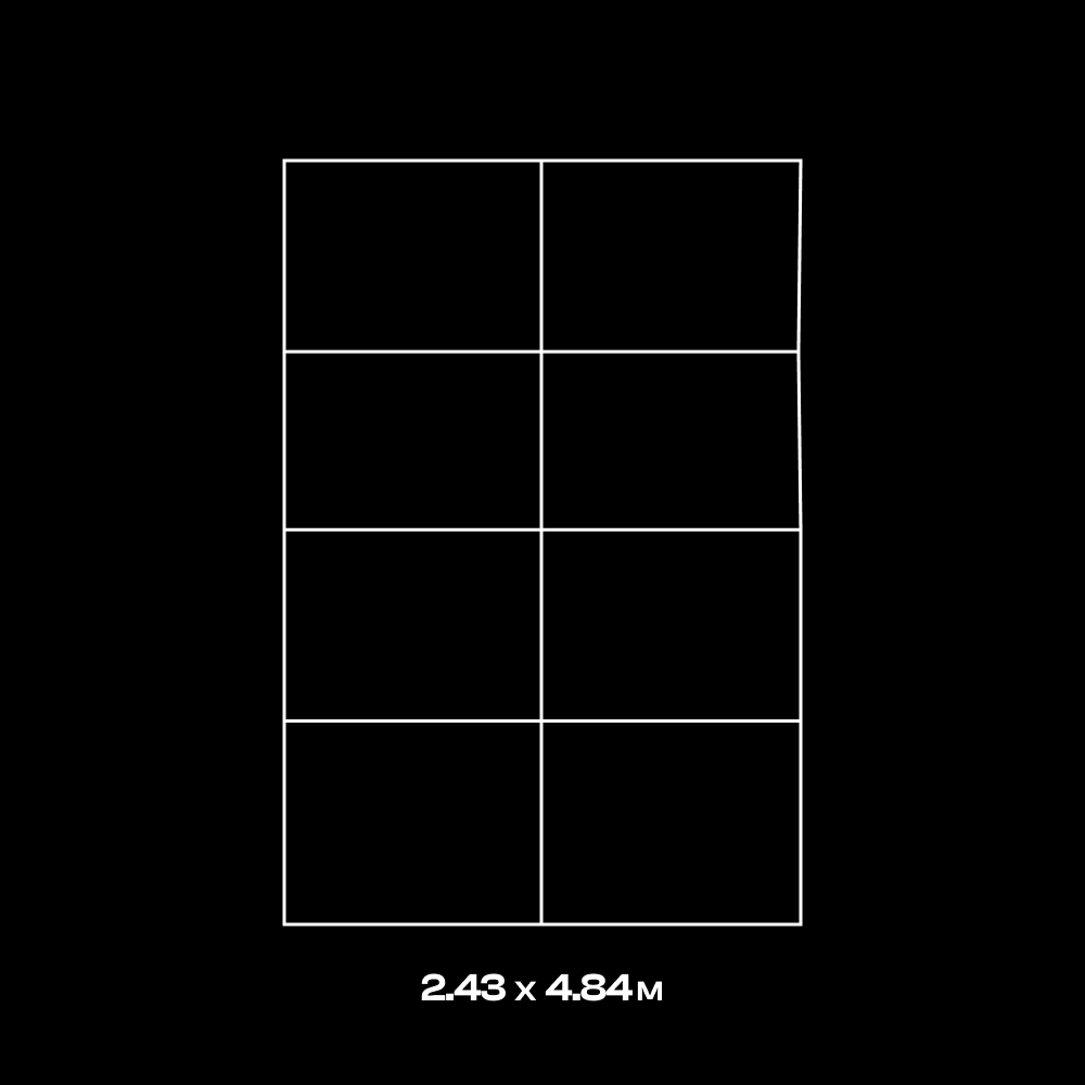 The Grid – Hexagon LED Lighting System, 6500K, Non-Dimmable, 2.43  x  4.84m