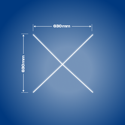 X model LED lamp, 820 x 820 mm / 630 x 630 mm