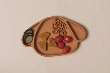 The Cotton Cloud Silicone Suction Plate Milo – lasten silikonilautanen, pinkki, 27 x 17 cm