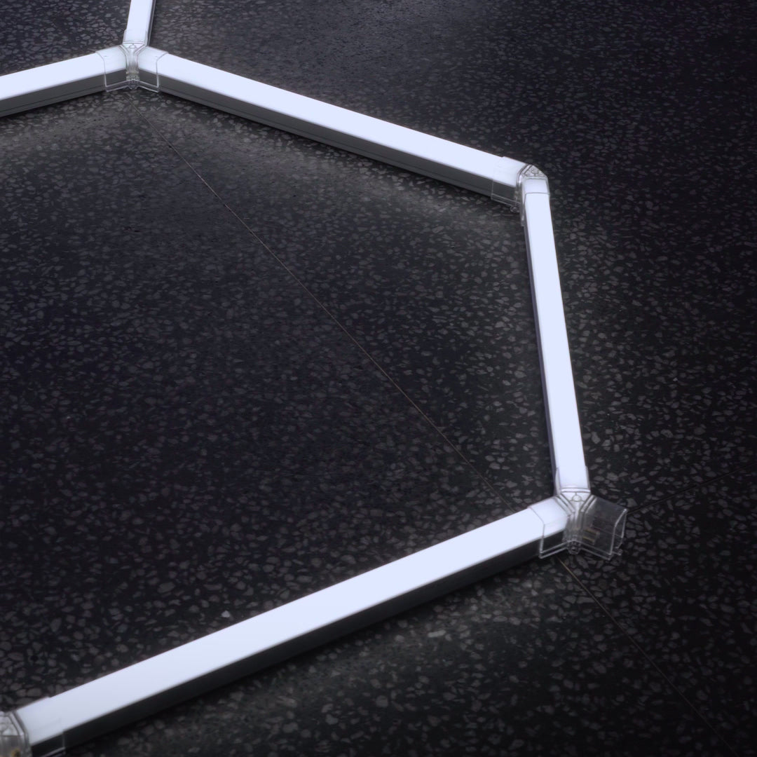 5 Hexagon LED-valon uusi himmenettävä versio,  0-100%