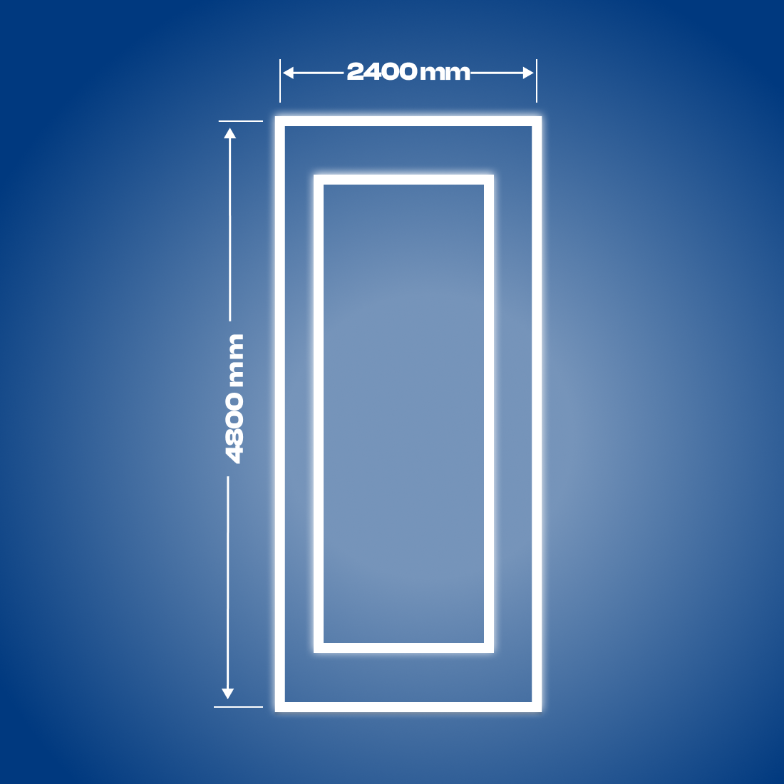 LED-valopaneeli 2400 x 4800 mm