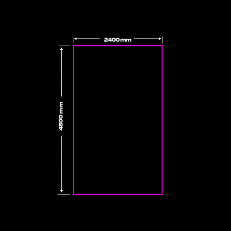 Kehikko LED-valaistus Punainen / Sininen / Valkoinen / Pinkki, 2400 mm x 4800 mm